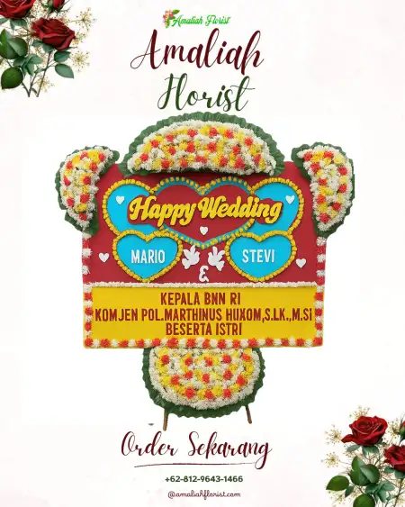 Papan Bunga Pernikahan Traktakan